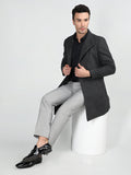 Men Long Coat Double Breasted 5 Button