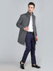 Men Long Coat Double Breasted 5 Button