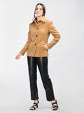 Women Solid Single-Breasted Coat