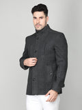 Men Woolen Tweed Pea Coat