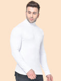 Buy CHKOKKO Men White Solid High Neck T Shirt - Tshirts for Men 13368680