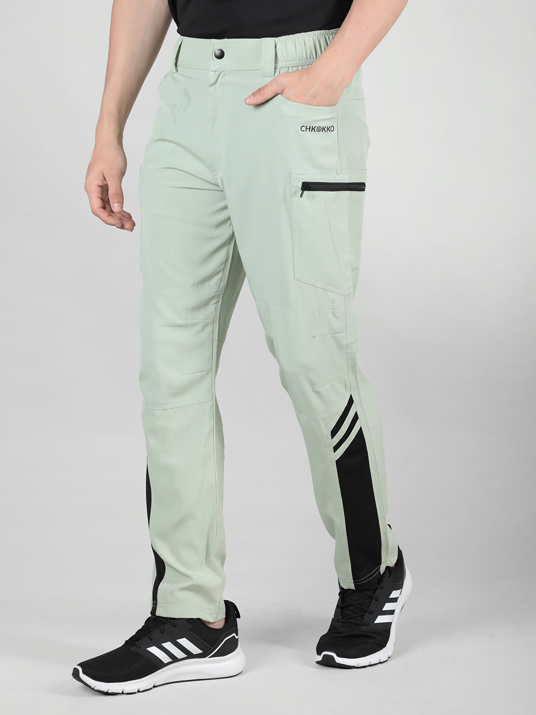 Men's PistaGreen Black Active Trouser