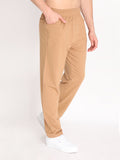 Men Camel Trackpant Lower with Pocket