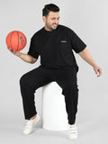 Men's Black Plus Size Co-ord Set | CHKOKKO