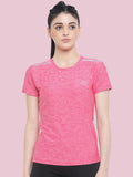 Women's Space Dye Pink Gym T-shirt | CHKOKKO