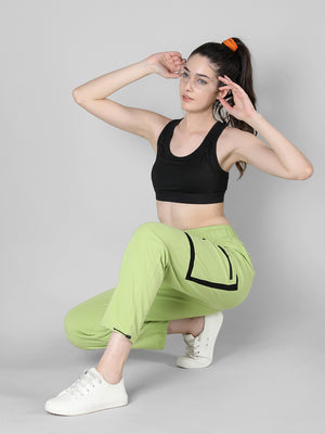 Women's Parrot Solid Cotton Trackpant | CHKOKKO