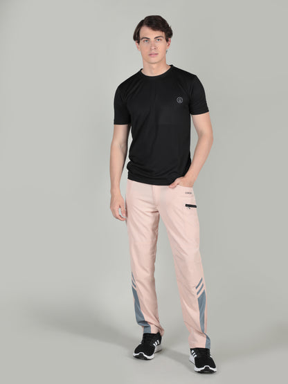 Men Peach Grey Everyday Active Trouser