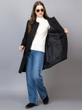 Women Spread Collar, Long Sleeves Woolen Winter Trench coat