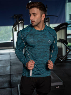 Men's Regular Dry Fit Full Sleeves Gym T-Shirt | CHKOKKO - Chkokko