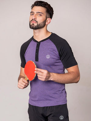 Men's Purple Black Gym T-shirt