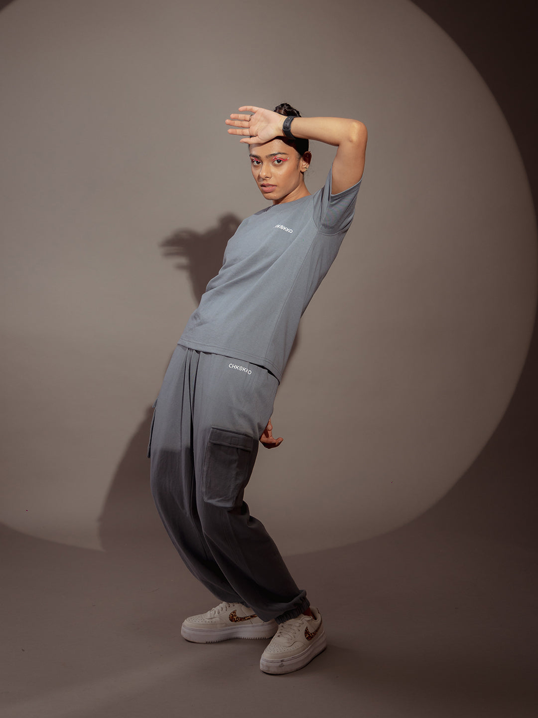 Women's Slate Grey Baggy CO-Ord set | CHKOKKO