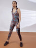 Women's Printed Yoga Workout Basic Jumpsuit | CHKOKKO