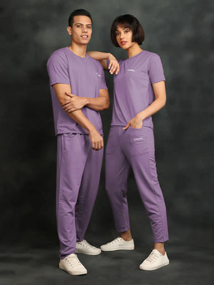 Couple Regular Fit Co-Ord Set - Purple